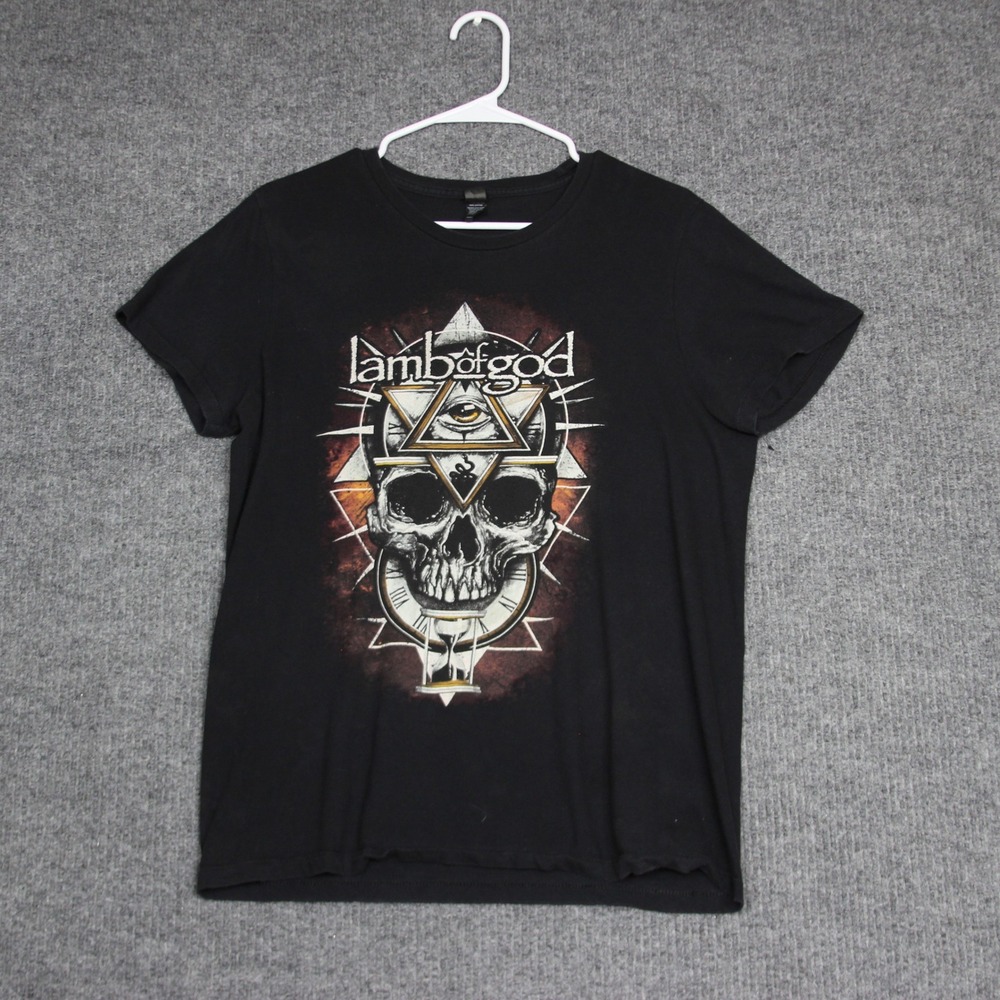Lamb of God T Shirt Womens M Band Tee Skull Graphic Short Sleeve Black